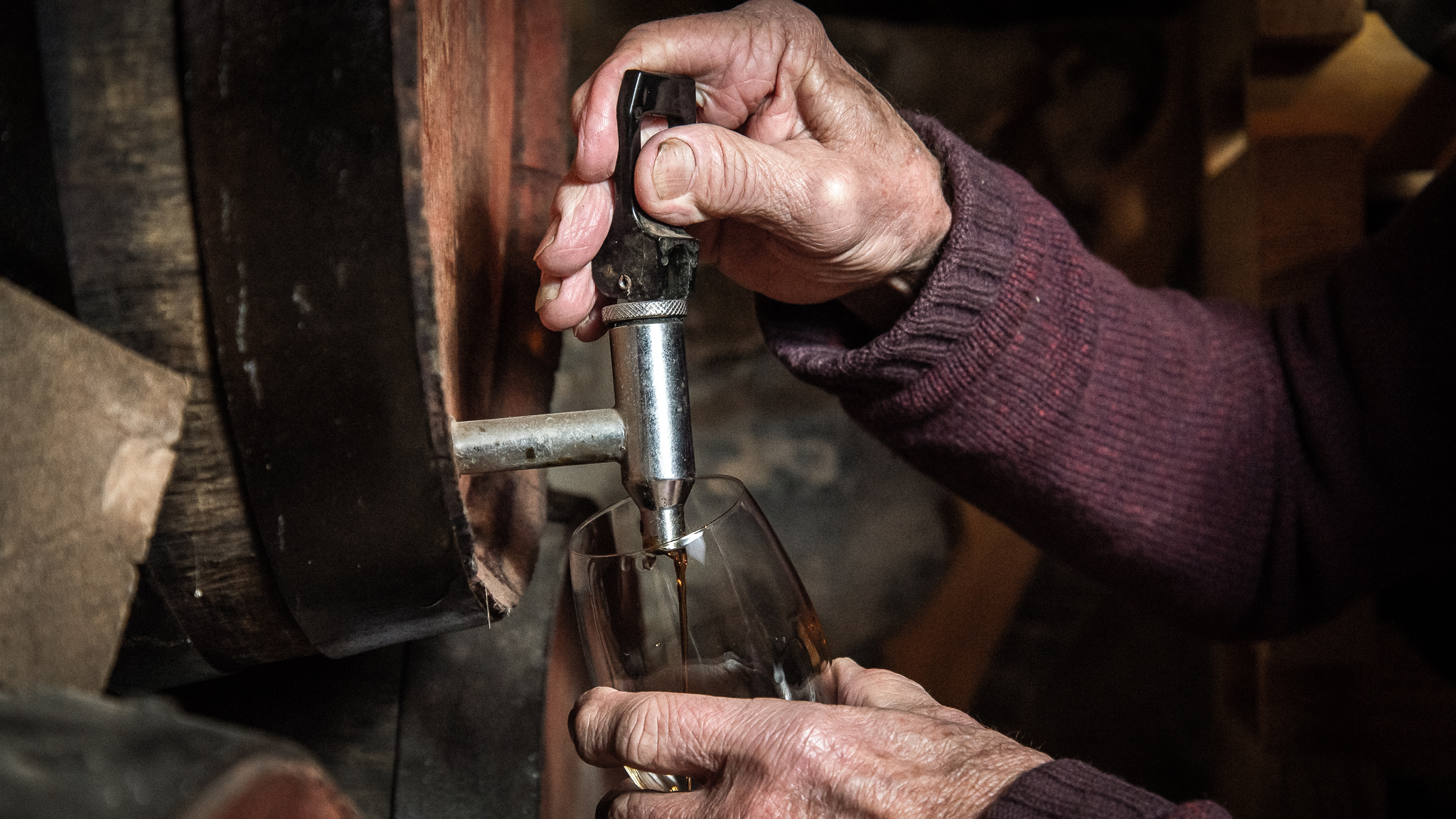 Liebich Wines pouring fortified barrel Barossa Valley, South Australia