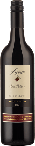 The Potter's Merlot close up label Liebich