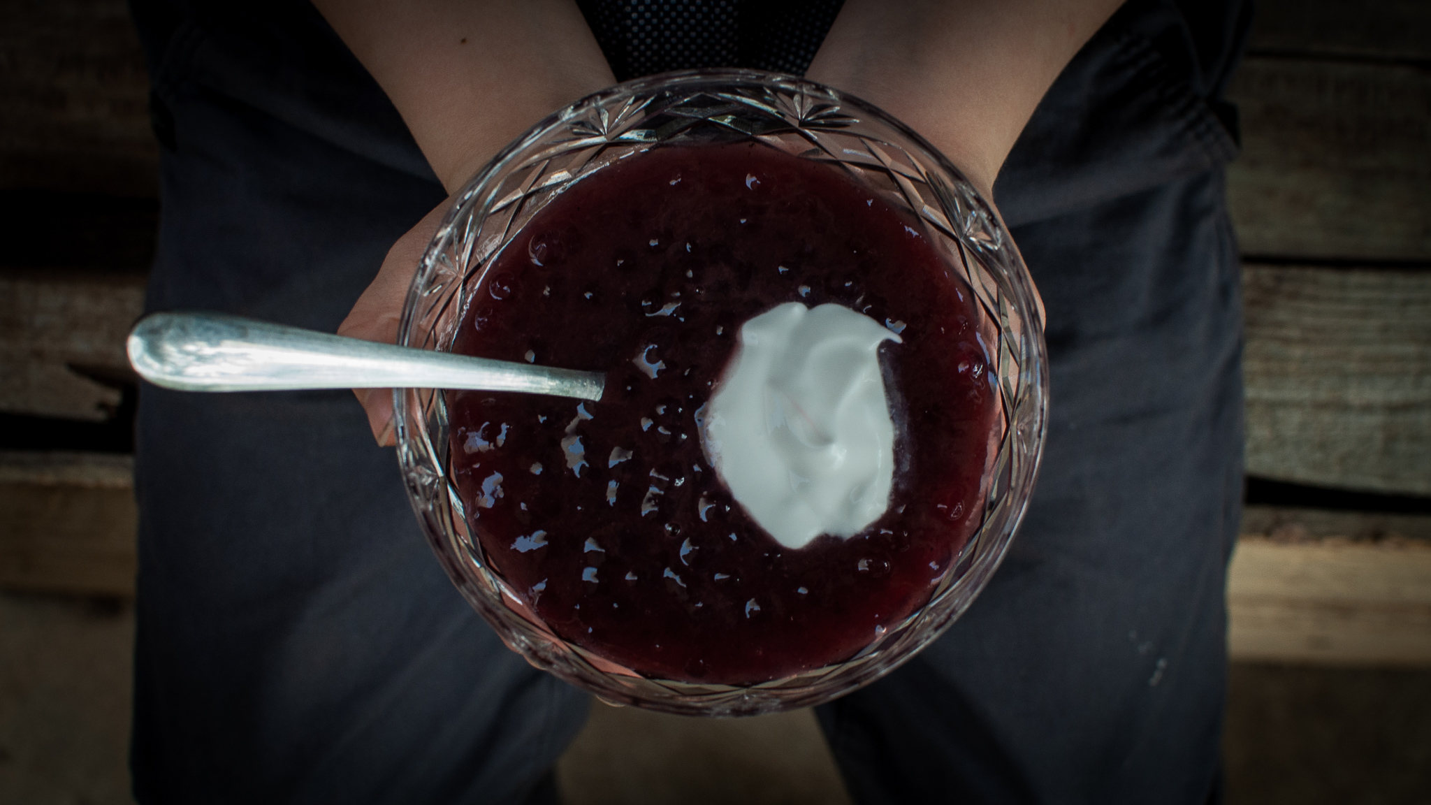 Grape dessert bowl rote grutze