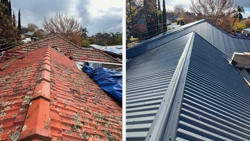 tile to metal